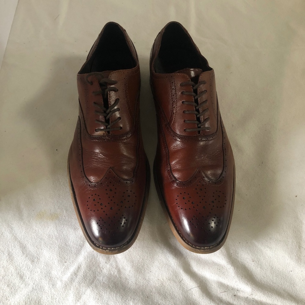 Stacy Adams Cognac Dunbar Leather Wingtip -24